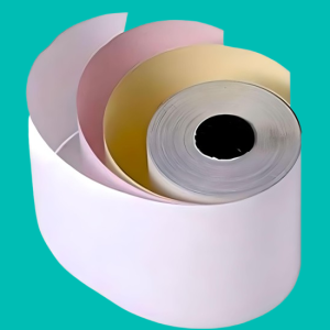76 x 76 mm 3 ply Carbonless Duplicated Paper Kitchen Receipt Rolls  (Box of 20)